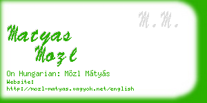 matyas mozl business card