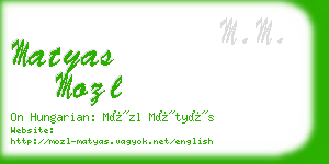 matyas mozl business card